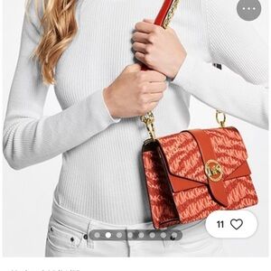 Michael Kors Greenwich Crossbody Bag with Gold Accents